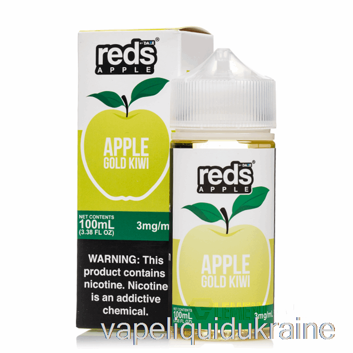 Vape Liquid Ukraine Gold Kiwi - Reds Apple E-Juice - 7 Daze - 100mL 0mg